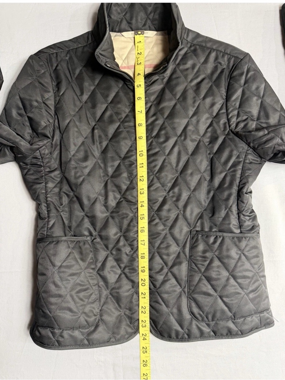 Burberry Black Quilted Jacket - Zip Front - Picture 12 of 14